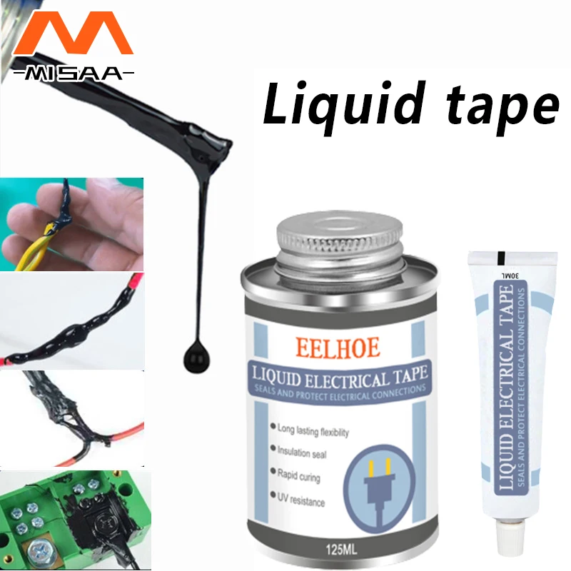 125Ml Isolamento Liquido Nastro Elettrico Pasta Per Tubi Gomma Veloce Fisso Colla Sigillante Isolante A Secco Colla Impermeabile Per Protezione Uv