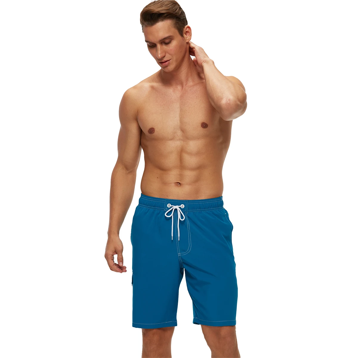 Men's Swim Trunks Swimwear Beach Board Shorts Swimsuit Men Quick Dry Sport Shorts with Mesh Lining Bathing Suit Male
