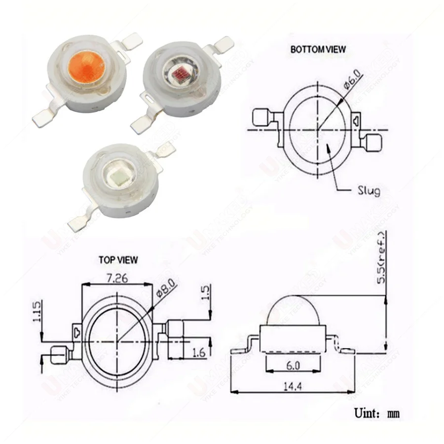 Рисунок 2 - Светодиодная бусина высокой мощности
