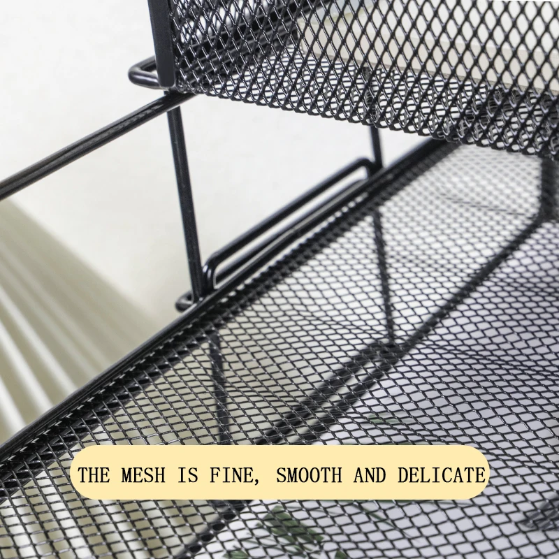 4 Tier Stackable Desktop Document Letter Tray Organizer The Mesh Collection, Black