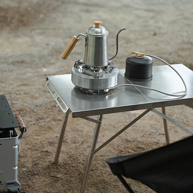 Tragbarer Picknick-Grill tisch aus Edelstahl im Freien verstellbarer  Klapptisch starker und langlebiger Camping-Kocht isch - AliExpress