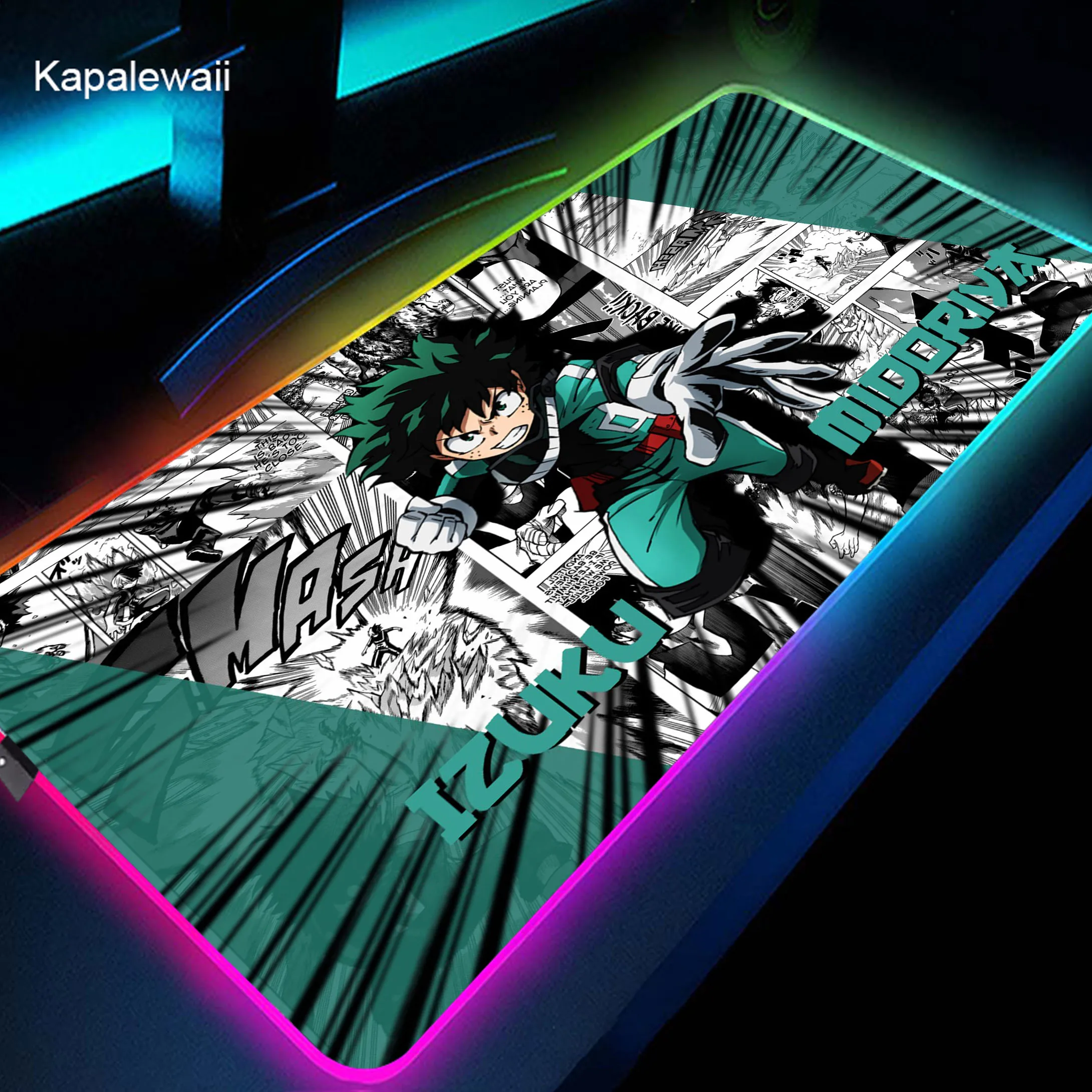 

RGB Large XXL Mouse Pad My Hero Academia Gaming Accessories Mousepad Company Office Mousemat LED Rubber Mouse Mat Desktop Carpet