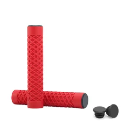 Ergonomic Non - Slip Soft Rubber Handlebar Grips (Red)