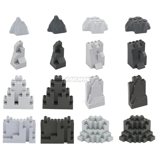 Marumine MOC Blocks Construction Set Drawbridge Mountain Building Bricks Bulk Parts Accessories Model Kit for 6+ Kids Boys Girls 4