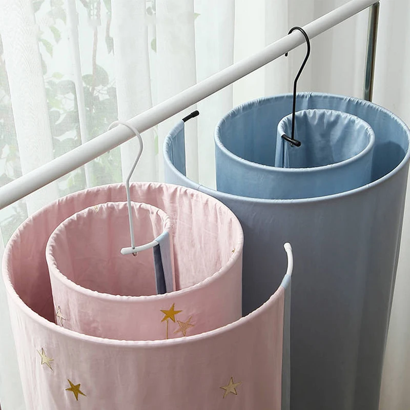 Round Spiral Quilt Sheets Hanger Stainless Steel Rotating Drying Rack Save Space for Clothes Blanket Hanger Outdoor Home Balcony 2