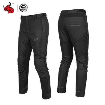 Summer Mesh Motorcycle Pants Breathable Wear Resistant Motocross Pants Motorbike Protection Pants With Removable CE Pads