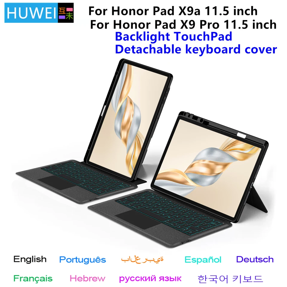 HUWEI Magic Keyboard Case For Honor Pad X9a 2025 11.5 inch Tablet