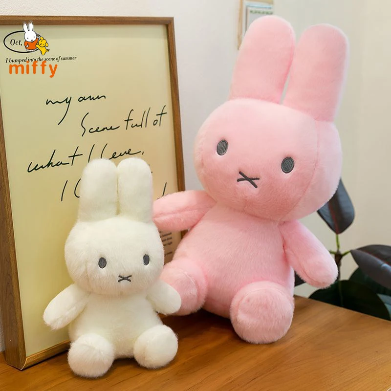 Kawaii Miffy Plush Doll - Creative Fluffy Stuffed Toy for Home Decoration & Gifts
