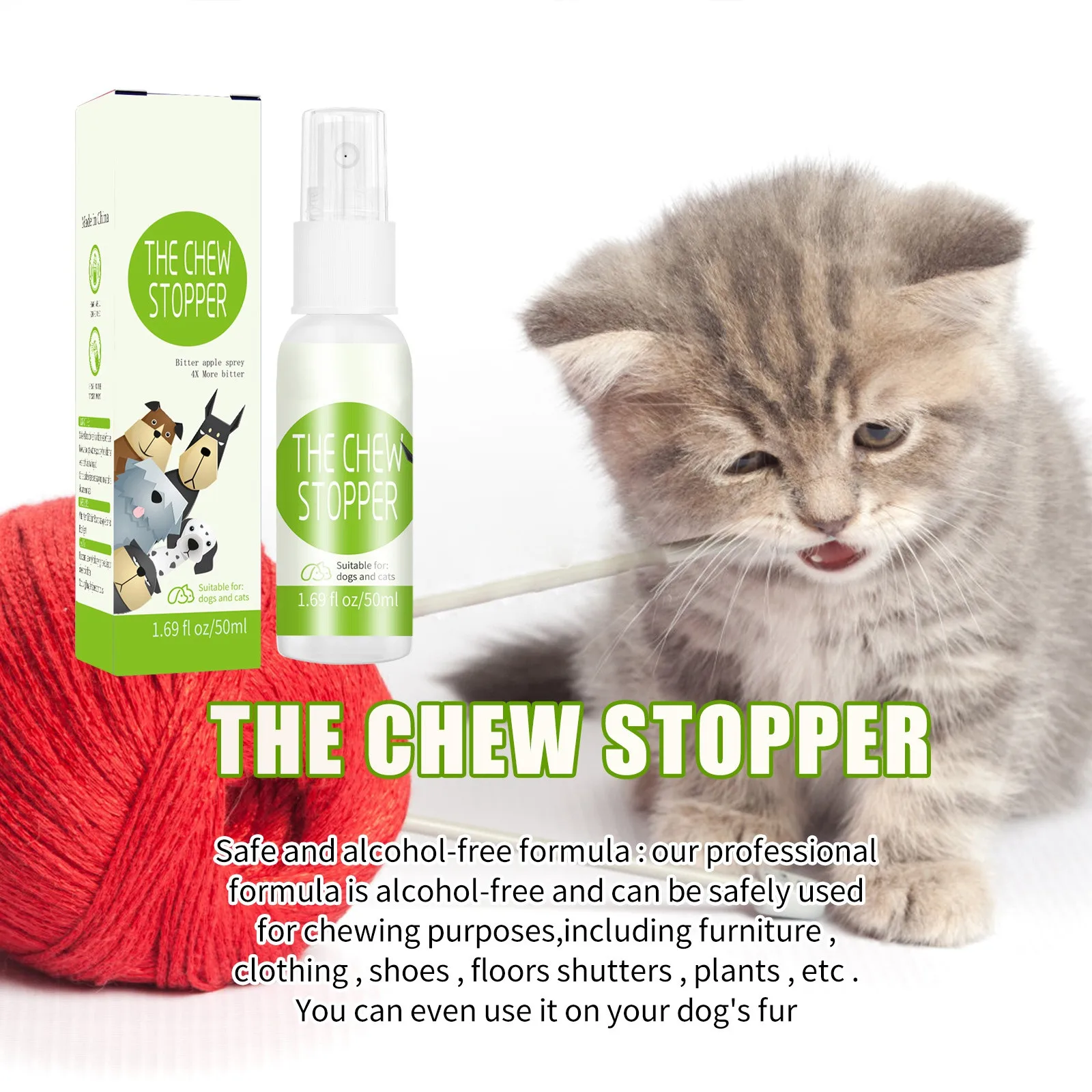50ml Cat Deterrent Spray Pet Restricted Area Spray Repel Cats And Dogs From Urinating And Defecating