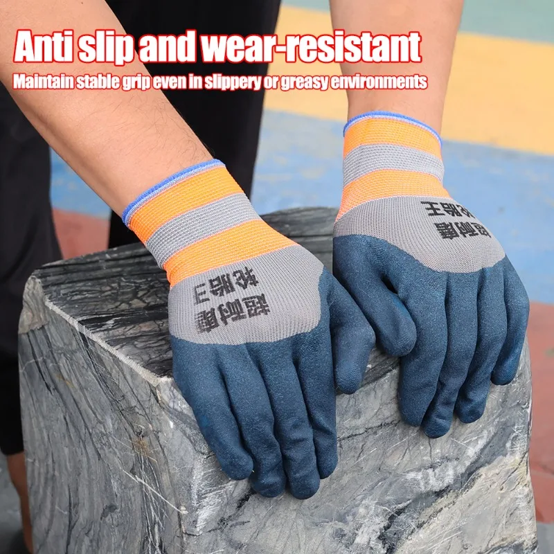 Tire Rubber Gloves 10/1Pairs Wear-resistant Non-slip Work Gloves Auto Repair Workshop Protection Labor Safety Protection Gloves safety work gloves