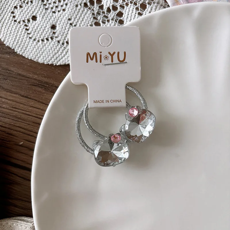 Korean Glossy Hair Clips New Silver Pink White Bangs Side Barrettes for Girls Sweet Non Slip Double Wear 2pcs
