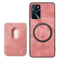Premium 2-in-1 Removable Magsafe Leather Back Cover Case for OPPO A79 5G (Pink)