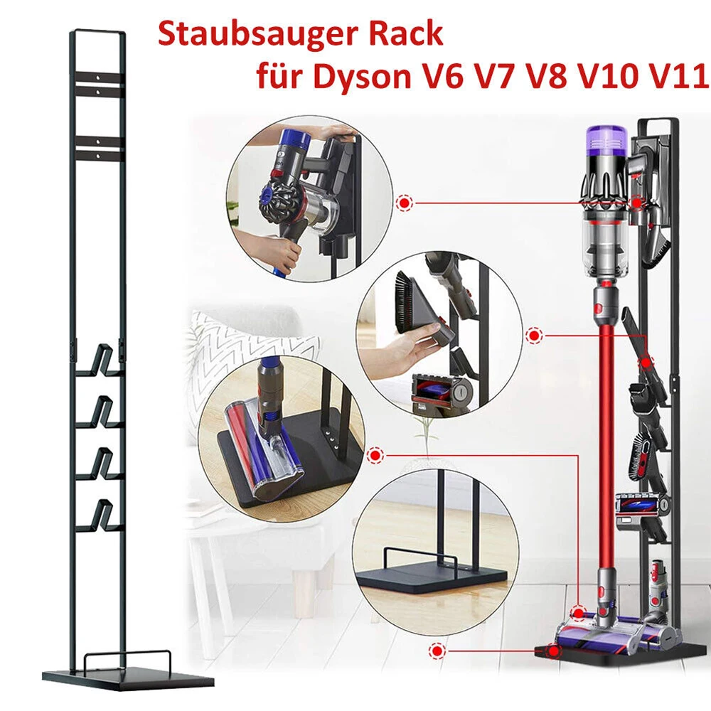 Staubsaugerständer für Zuhause, Bodenhalterung mit Ladestation, kompatibel mit V6 V7 V8 V10 V11 V12 V15, ohne Bohren, platzsparende Aufbewahrung – Detail 1