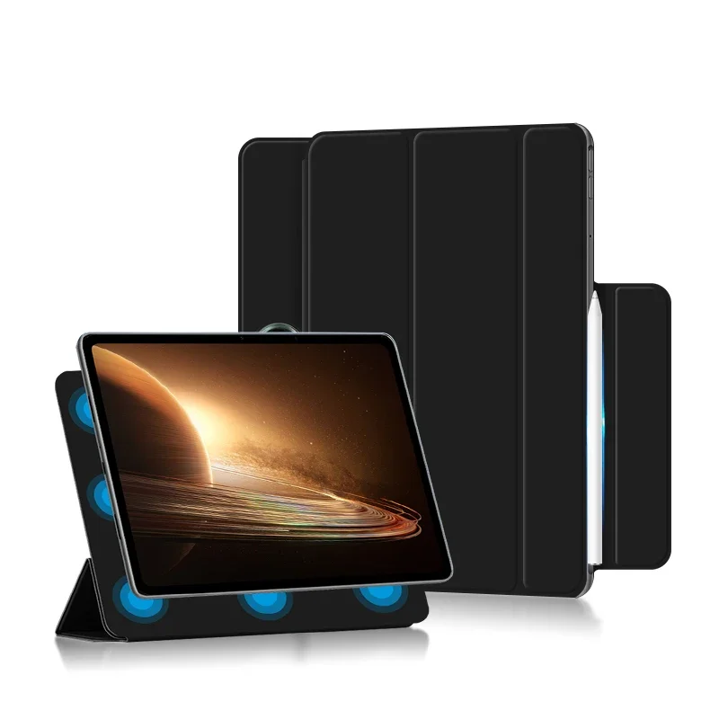 

Умный чехол для OPPO Pad 2, 11,61 дюйма, магнитный трехслойный чехол-подставка из искусственной кожи для OnePlus Pad 2023, 11,61 дюйма, чехол без рамки