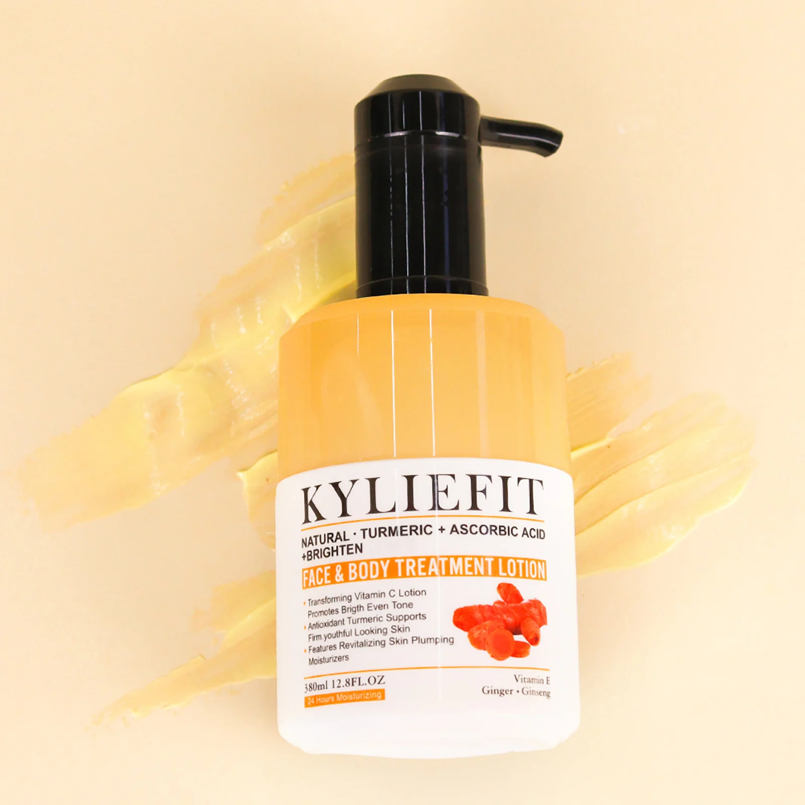 KYLIEFIT Natural Turmeric Brightening Body Lotion, Reduce Blemish, Acne, Smooth , Glowing & Hydration Cream, For All Skin Types 6
