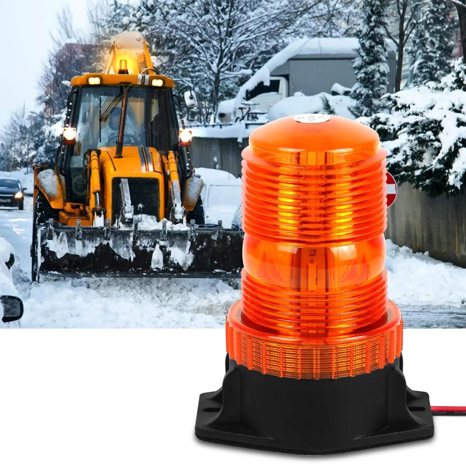 12–24 V, 48 V, 60 V, 80 V, 30 LEDs, Hochleistungs-Notfallwarnung, Blitzlicht, Leuchtfeuer für Gabelstapler, Schulbus, bernsteinfarben, blau, rot – Detail 2