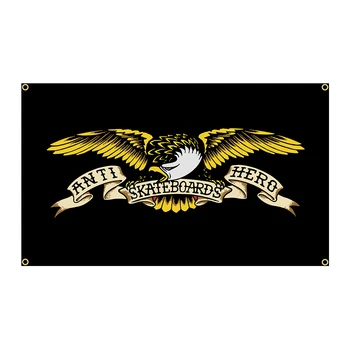 안티 히어로 클래식 독수리 스케이트보드 데크 깃발 배너 장식 깃발, 깃발 코어, 90x150cm
