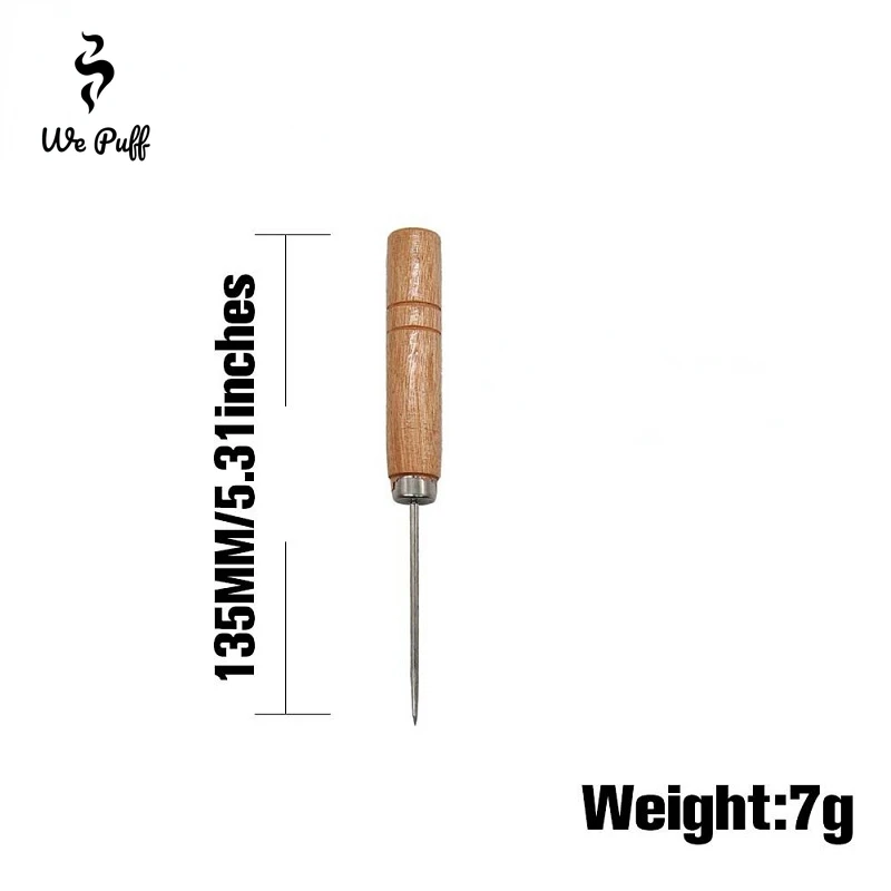 WU PUFF Hookah Wooden Foil Poker Puncher Foil Piercing Tool Single Needle Puncher Chicha Aluminum Shisha Accessories