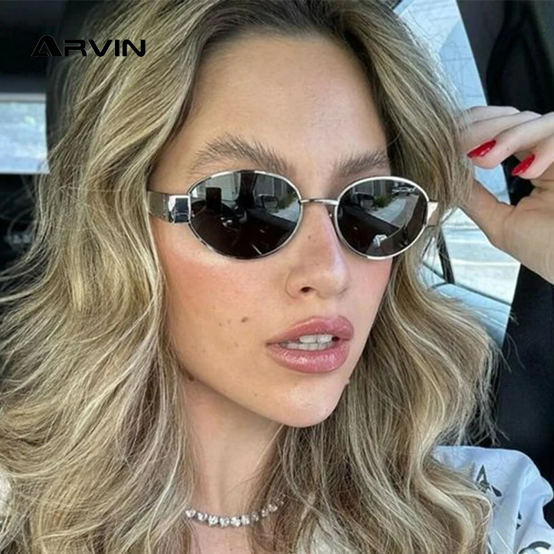 Lunettes De Soleil Ovales Rétro Métal Doré - Homme/Femme - Protection UV400 - Luxe