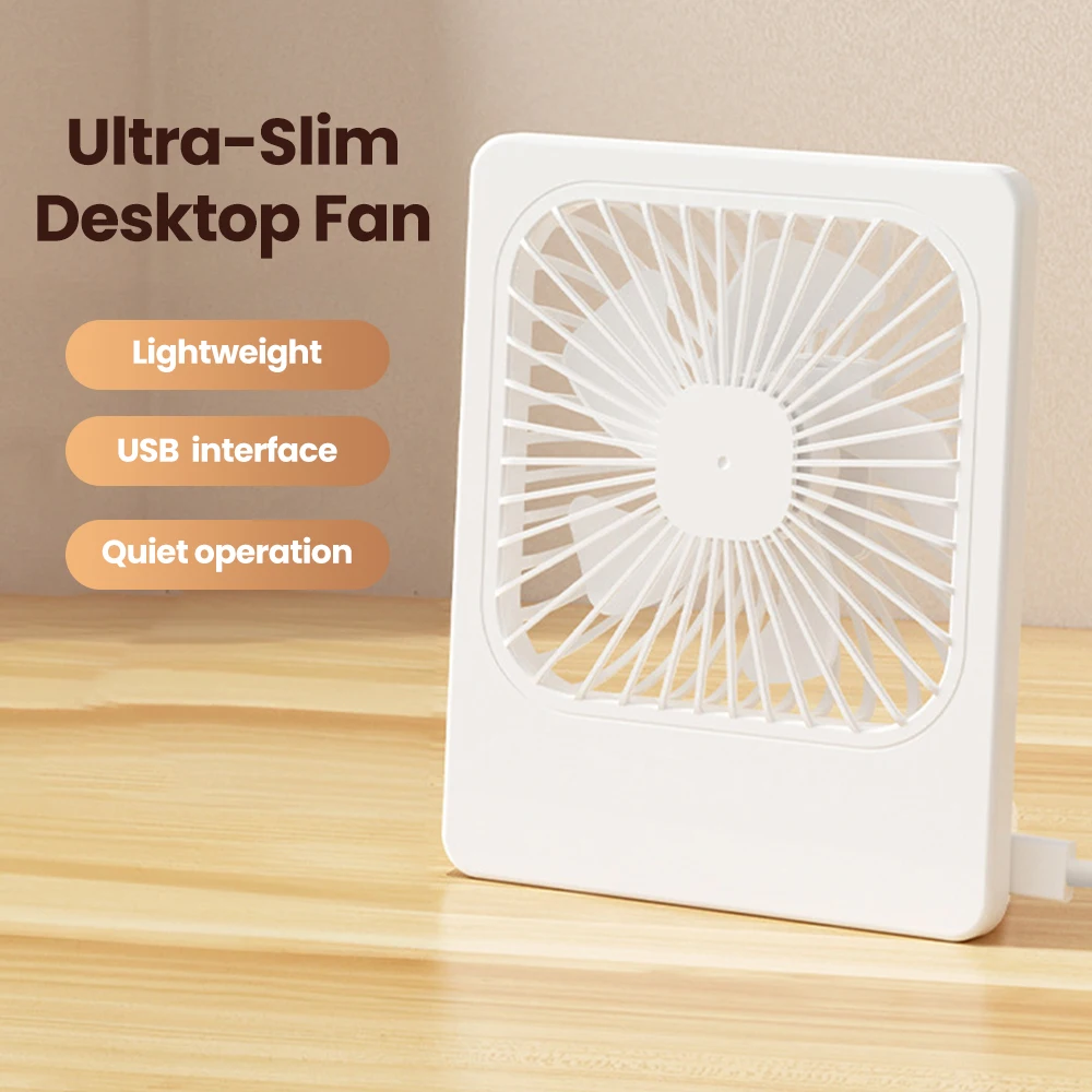 Compact Ultra-Quiet Portable Desktop Fan for Home, Office, and Outdoor Use