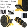 Rubber Self Adhesive Sponge Seal Strip Single Sided Adhesive EVA Black Foam Anti-collision Seal Gasket Width5-50mm Thick 5/3mm
