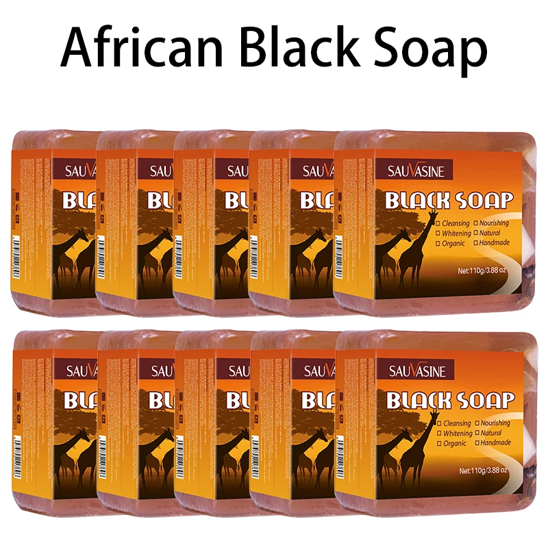 

African Black Body Soap Treatment Acne Handmade Anti Rebelles Smooth Blemish Shea Butter Face Moisturizing Gently Bath Skin Care