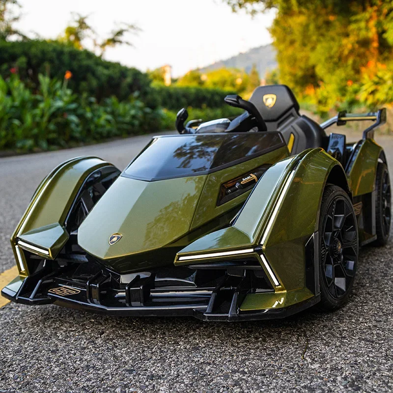 

Моторизованный перезаряжаемый Детский Электронный автомобиль Lamborghin, работающий от аккумулятора, для детей, для детей, 2 места, оптом