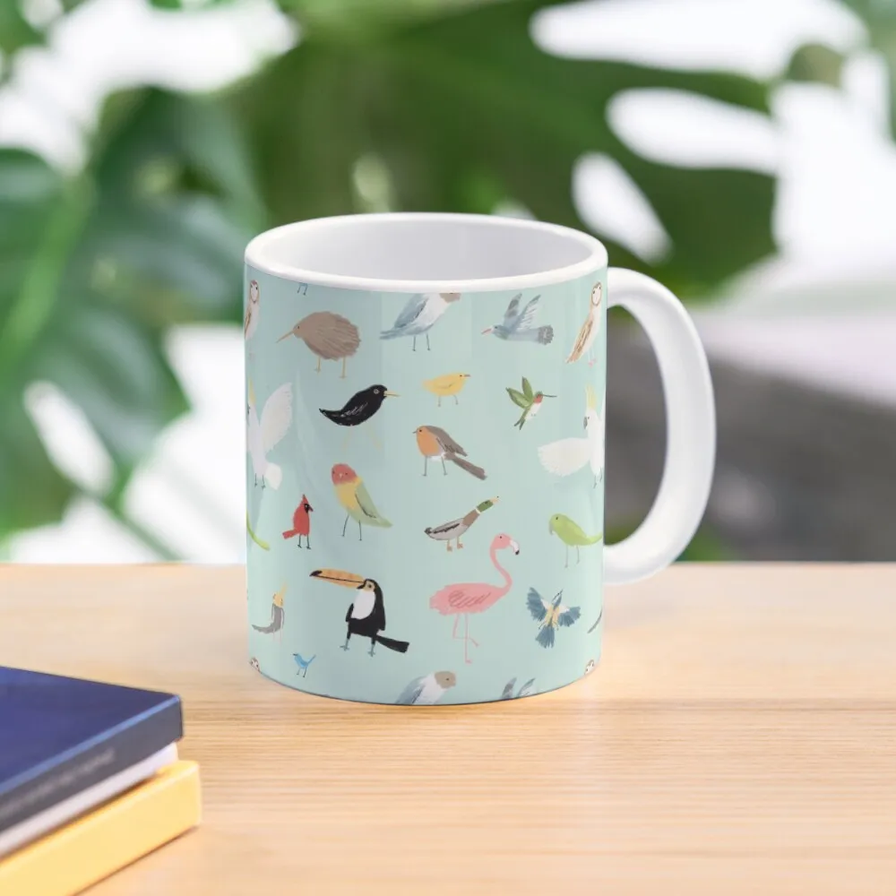 

Bird Pattern Coffee Mug Tea And Coffee Cups Mug Kawaii Coffee Cups Free Shipping