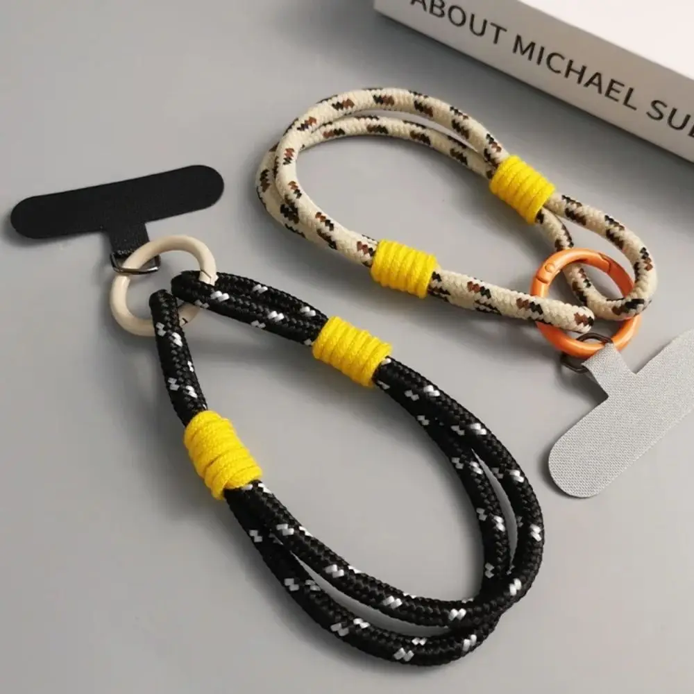 Mobile Phone Lanyard with Two Strands Simple Lanyard Short Wrist Lanyard Anti Loss Card Strip Style Universal Phone Case Strap