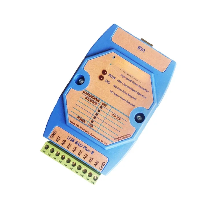 

USB 8AD Bipolar Signal Acquisition Card Single End -10~10V8 Analog Quantity ± Positive and Negative Bidirectional Voltage Voopoo