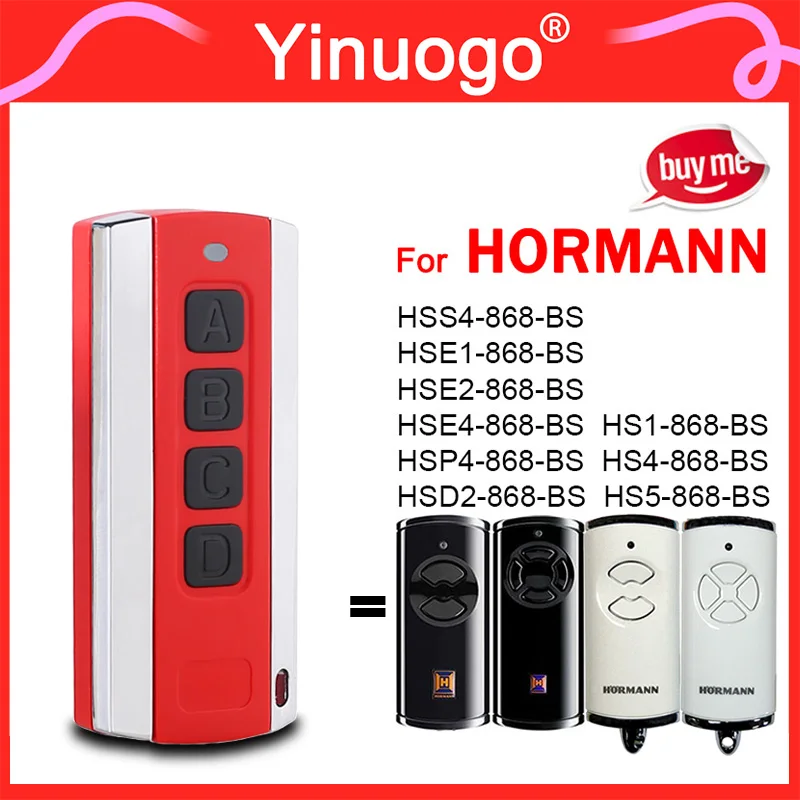 

For HORMANN HSE1 HSE2 HSE4 HS1 HS4 HS5 HSP4 HSD2 HSS4 868 BS 868MHz Garage Door Remote Control Hand Transmitter HORMANN BiSecur