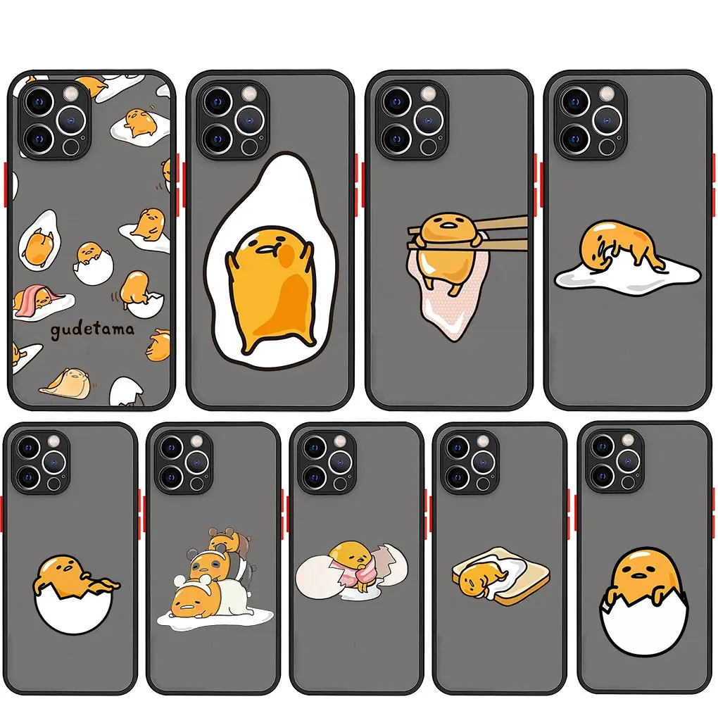 Fashion Gudetama Eggs Lovely Shell Cover Custodia Per Telefono Per Iphone 14 13 12 Mini 11 Pro X Xr Xs Max 7 8 Plus + Se Custodia Morbida