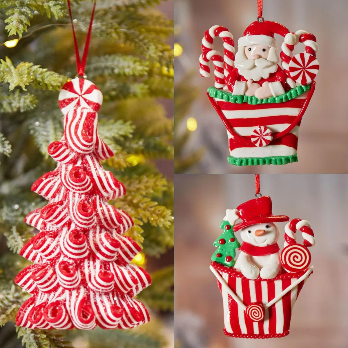 

Chrismtas Tree Pendants Santa Claus Candy Xmas Ornaments Christmas Tree Decorations Christmas Gift Car Interior Decoration