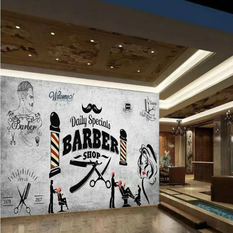 Retro-Hair-Salon-Background-Wallpaper-Mural-for-Hairdressing-Barber