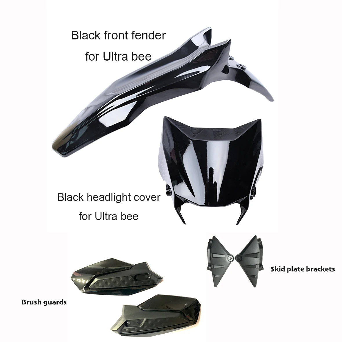 SURRON Ultra bee Front Fender Mudguard Headlight shroud Skid plate brackets Brush guards bicycle fender