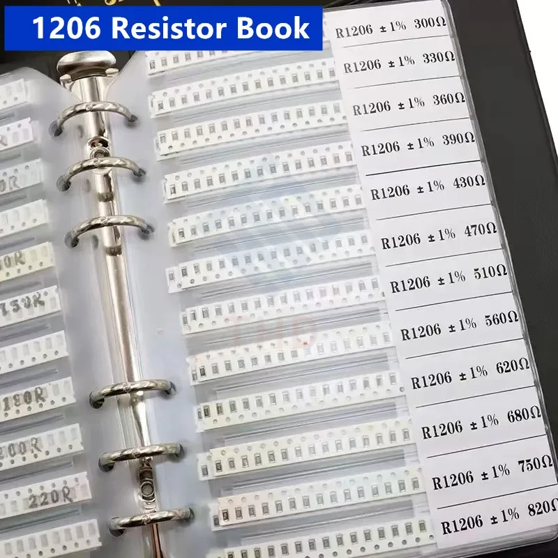 0402 0603 0805 1206 5% SMT Chip Resistor Sample Book 0R-10M 170 Values SMD Resistance Kit 100R 1K 10K 100K ohm