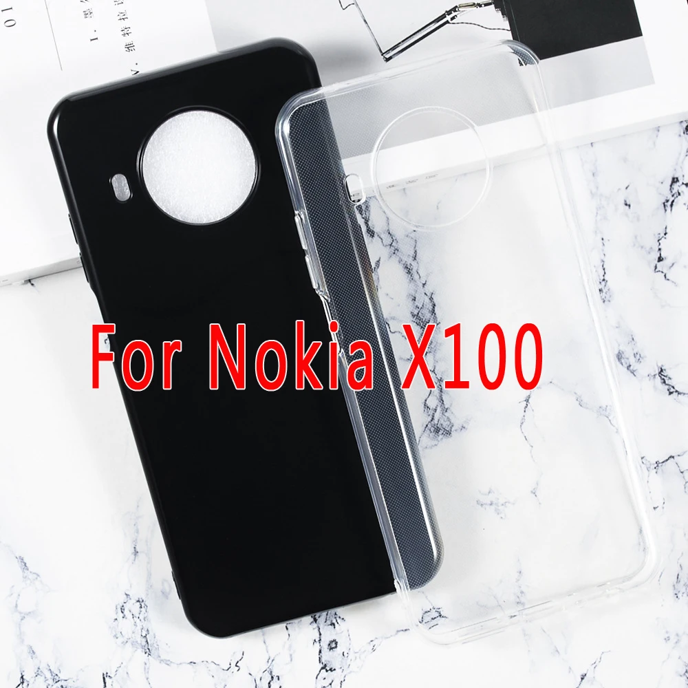 Nokiax100 Case For Nokia X100 Cover Funda Silicone Back Soft Tpu Transparent Pudding White For Nokia X 100 Case