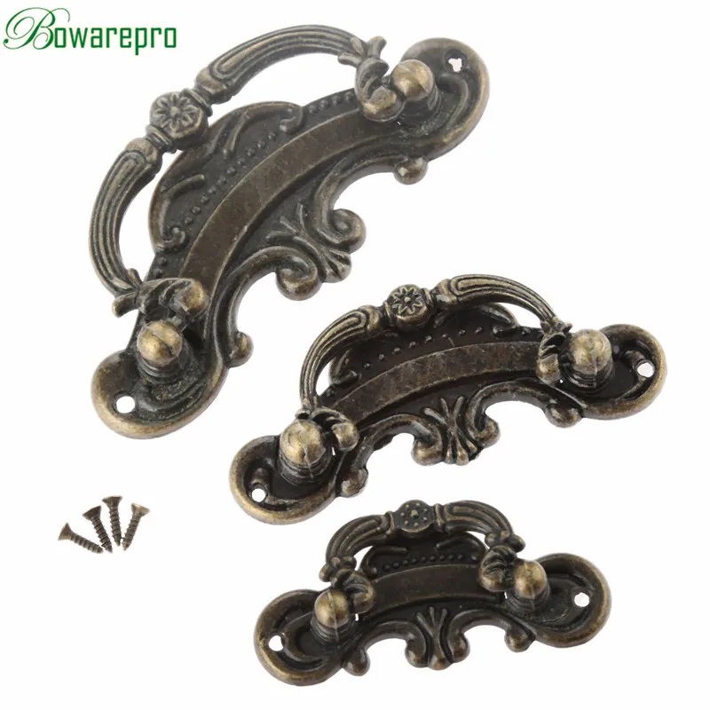 bowarepro Antique Bronze Furniture Handle Vintage Drawer Cabinets Knobs and Handles Door Cupboard Handles Kitchen Handle Pulls Furniture Handles Kitchen Door Handles