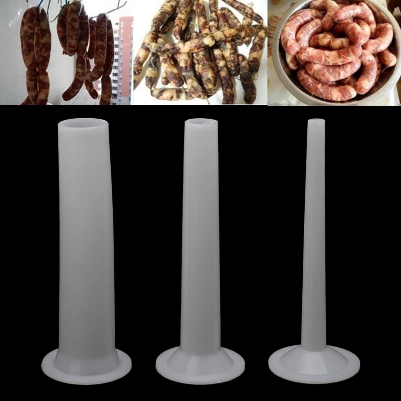 3PcsPlasticSausageFillingStuffingTubeForHandmadeMeatGrinder