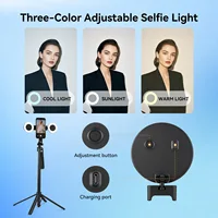 2025 New AI Selfie Stick Tripod, 360° Face Tracking. Multi-func Phone Mount W/ Remote & Fill Light, Adjustable Height, Sturdy Ba - Image 3