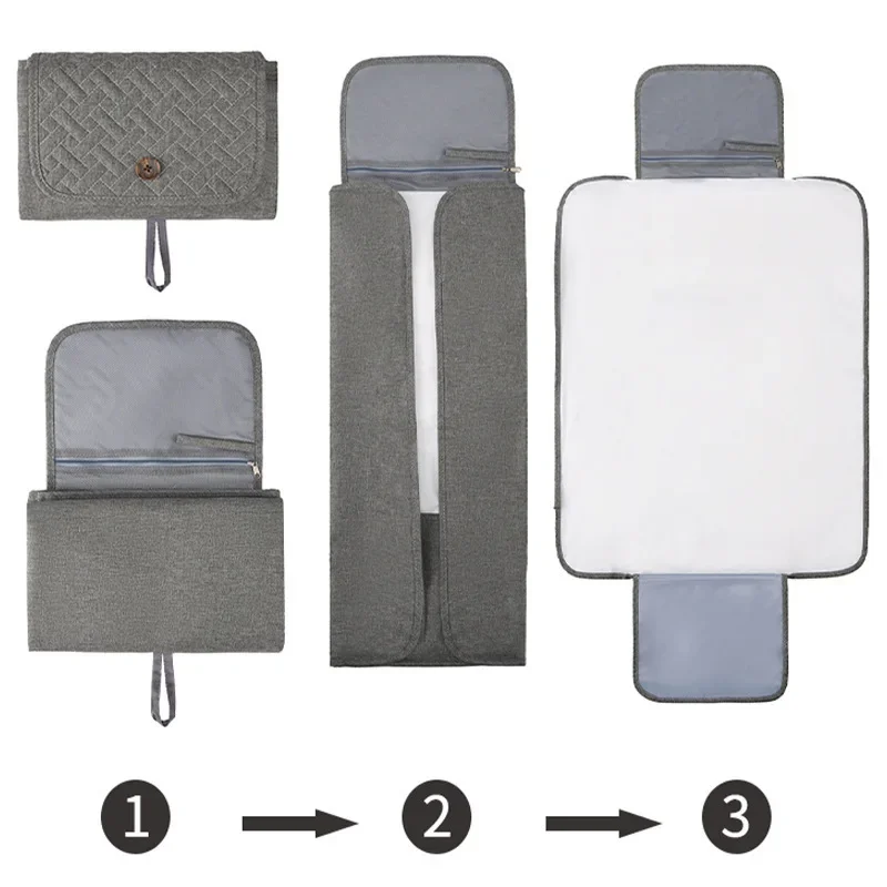Portable Multifunction Foldable Waterproof Changing Pad for Newborn Baby