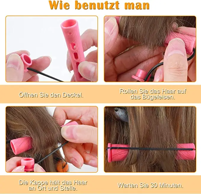 60 Pieces Hair Perm Rods Roll Curler Hairs Curlers Hairdressing Fittings
