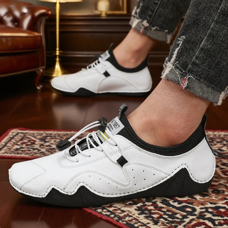 Handmade Leather Men Shoes Classic Retro Luxury Brand High-quality Flat Shoes Commuting Business Multifunctional Low Top Loafers