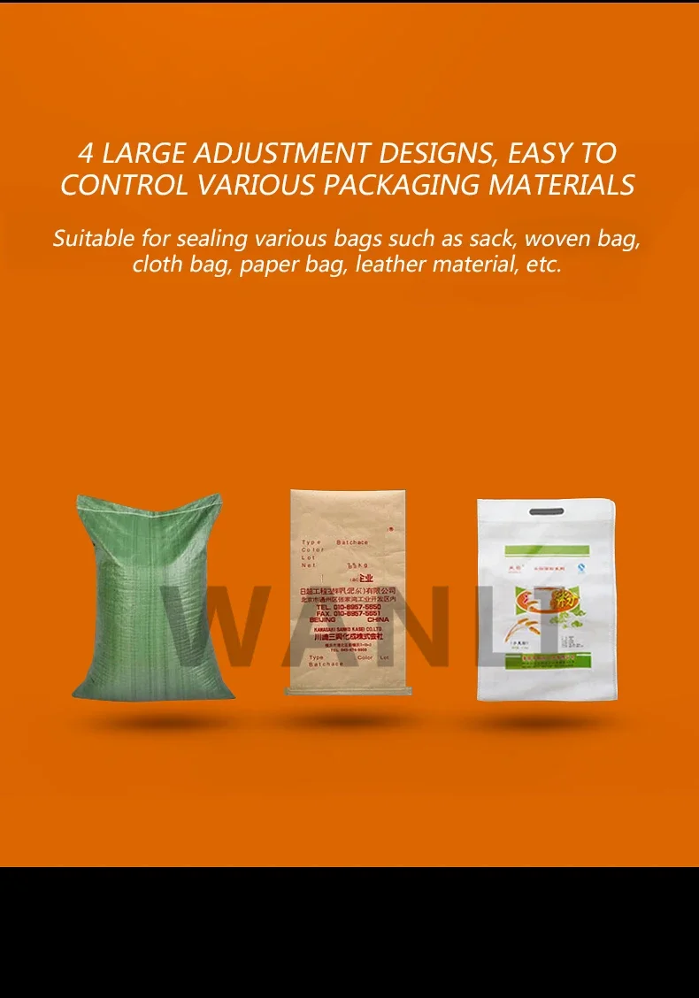220v New Portable Automatic Charging Sewing Machine Woven Bag Packaging Machine