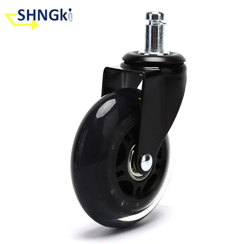 1 Pz 3 "Sedia Da Ufficio Ruote Piroettanti Rullo Di Gomma Rollerblade Style 3 Pollici Rotella Di Ricambio Hardware Per Mobili