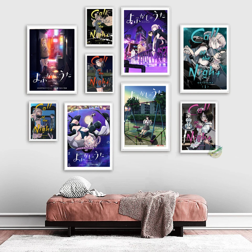 SHENTENG Call of the Night Poster Anime Poster Wallpaper (4) Poster  Decorative Painting Canvas Wall Art Living 40 x 60 cm : : Home &  Kitchen