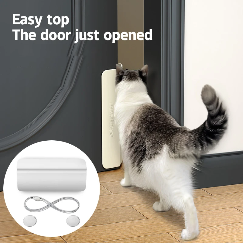 Abridor de puerta automático para mascotas, fácil instalación, entrenamiento de entrada Bloqueable, extraíble para perros y gatos
