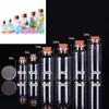 50X 2ML 5ML 10ML 15ML 20ML Small Cute Mini Plastic Bottles Vials Jars Containers Small Wishing Bottle PET With Cork Stopper Jars 4