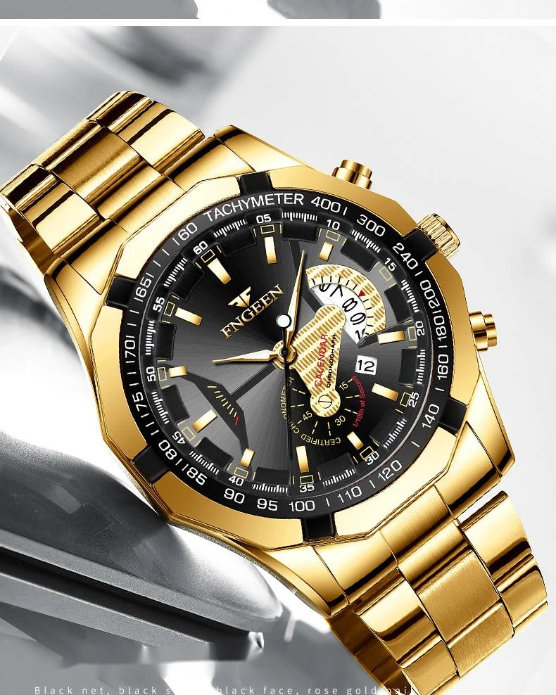 Nuevo reloj Fenzun Reloj resistente al agua Reloj de esfera grande Reloj de calendario nuevo de gran tamaño Tecnología creativa_voghion.com