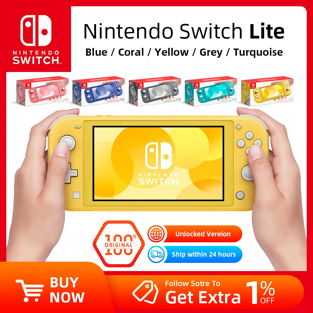 Nintendo Switch Lite Yellow 5.5 Inch Lcd Touch Screen 32gb Built-in +  Control Pad Compatible All Nintendo Switch Games - Video Game Consoles -  AliExpress
